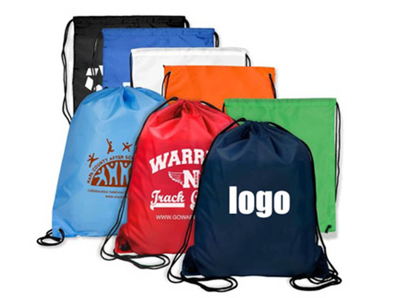 Bossa de cordó reciclable, bosses de cordó personalitzades barates, bossa de polièster amb cordó plegable