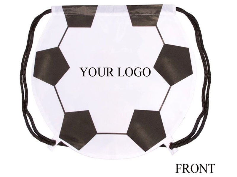 Neue Fußballtasche Custom Logo Sporttasche Polyester Kordelzug Rucksack Taschen