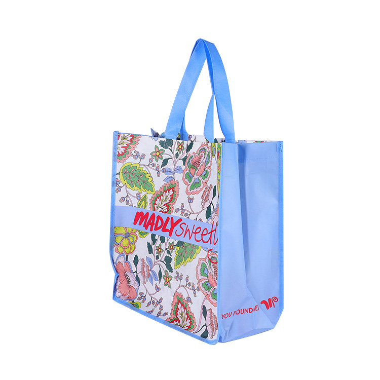 Highest Quality Custom Logo Printed Cheap Eco Friendly Recycled Laminated PP Non Woven Tote Shopping Bags