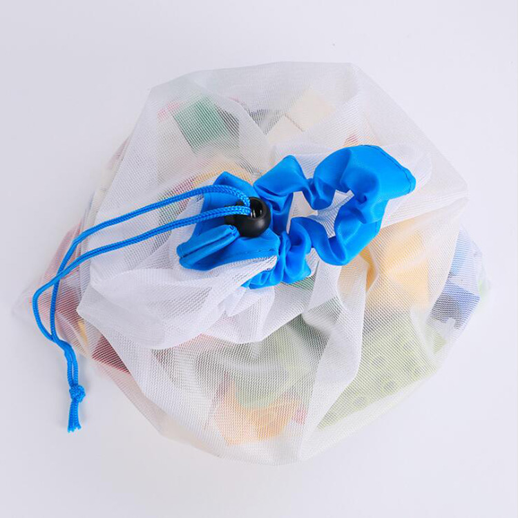 Washable and reusable Polyester mesh bags for vegetable and fruit