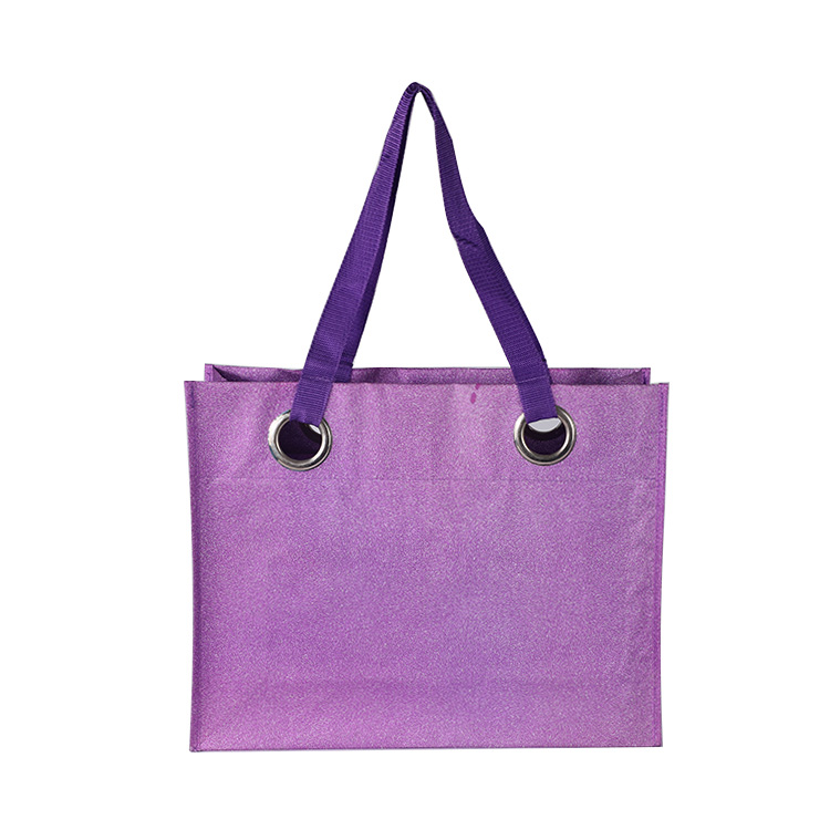 Bagong Disenyo ng Pampromosyong Glitter na Nonwoven Shopping Bag