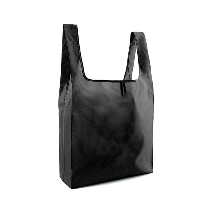 Heavy Duty Expandable Folding Tote Bag Reusable 190T Polyester Foldable Grocery Shopping Bag