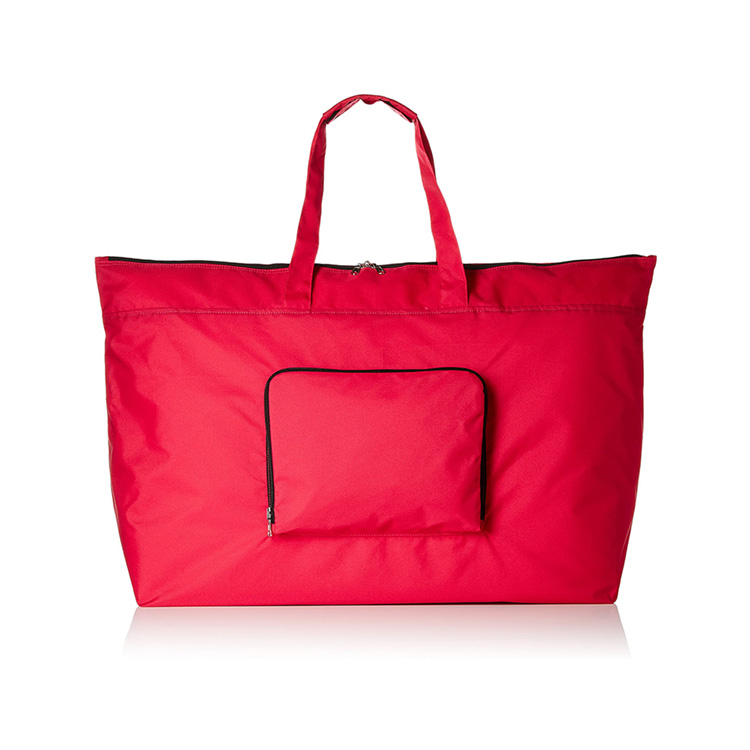 Custom Logo Eco Friendly Poly Bag Reusable Nylon Foldable Shopping Bag With Pouch Polyester