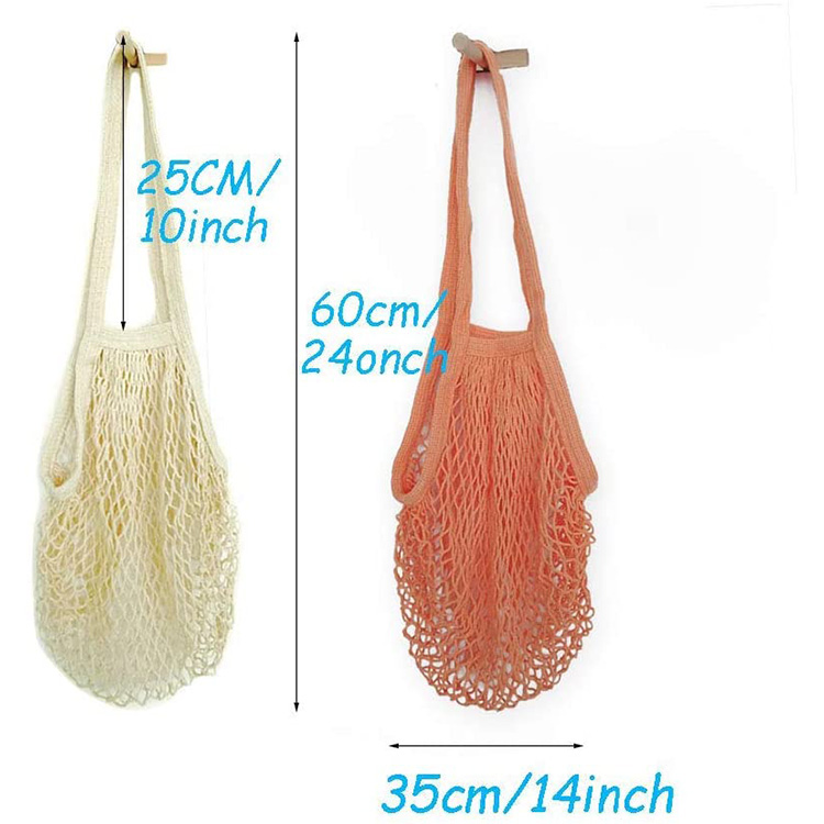 Cheap Large Reusable Organic Cotton Tote Mesh Shopping String Net bag For Vegetables And Package