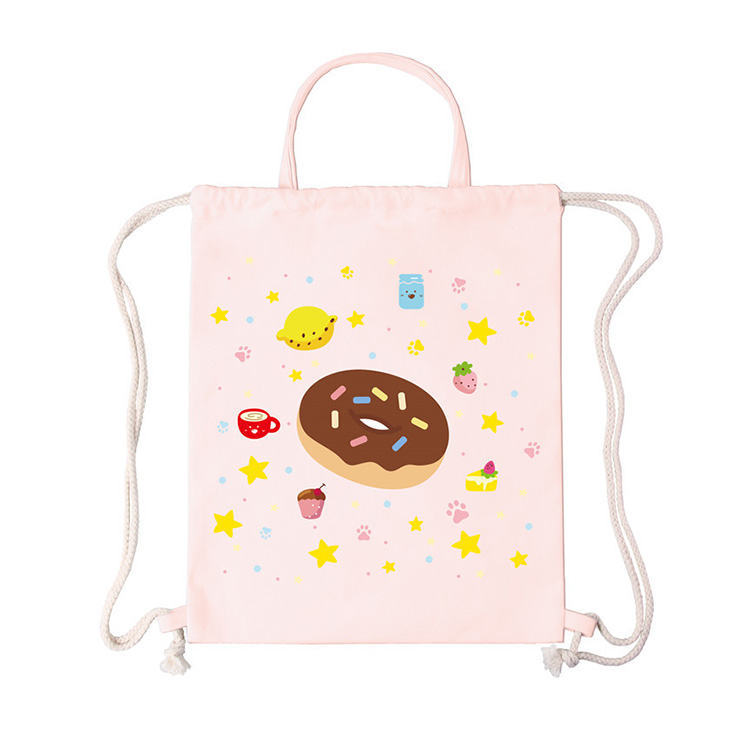 Toptan özel logo baskılı bez pamuklu alışveriş çantası kısa saplı ipli çanta