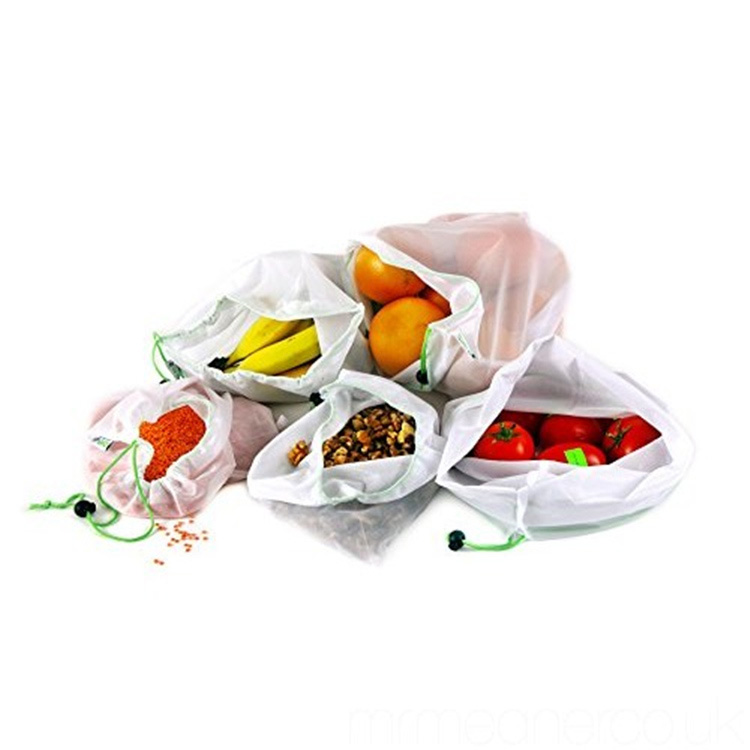 BSCI Audit Grocery Shopping & Storage Of Fruit Vegetable Reusable Mesh Produce Bags