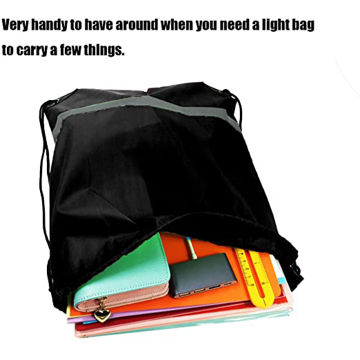Taška so sťahovacou šnúrkou Polyester Veľký trh Vlastná priehľadná taška na batoh so šnúrkou Lacná 210d polyesterová taška so šnúrkou