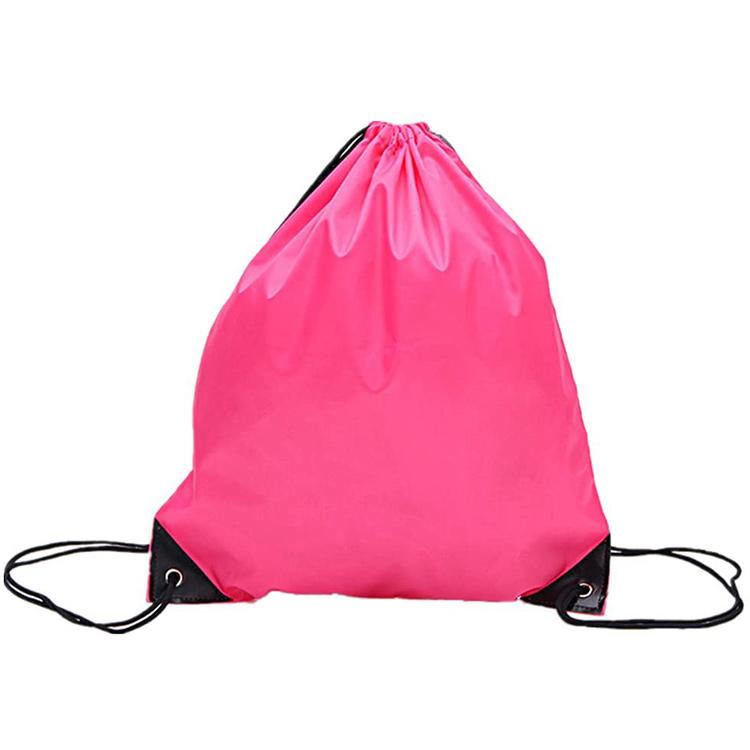 Custom Logo Gym School Use String Bag Drawstring Backpack Polyester Bag