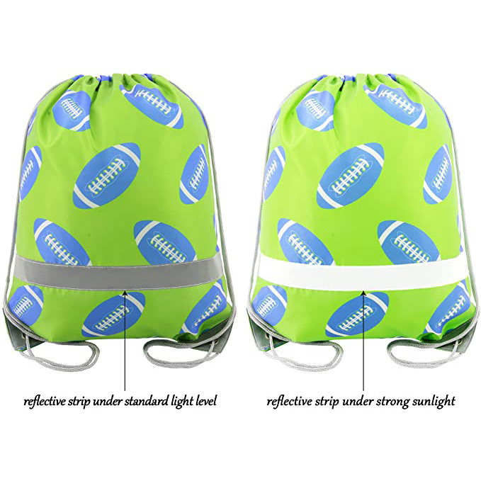 Custom Promotion bug-os nga pag-imprinta sublimation polyester draw string bag