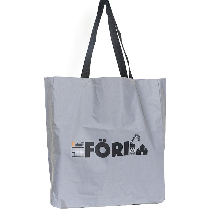 Promotional High Visibility Reflective shopper bag with bottom and gusset