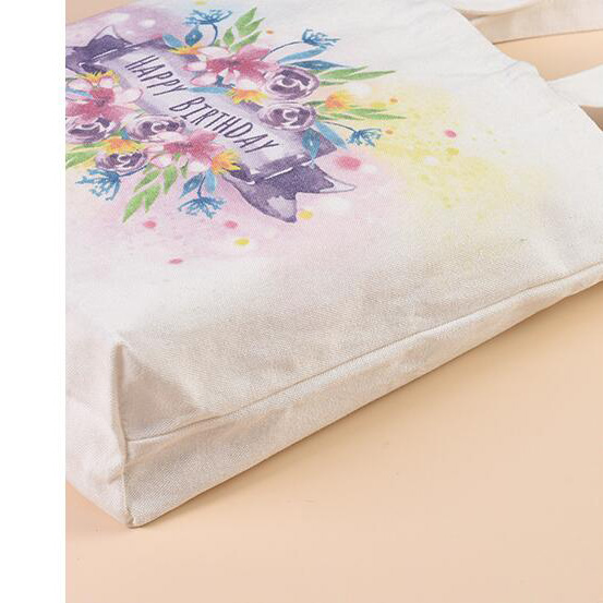 Colorful Custom logo  printing Eco cotton hand bags