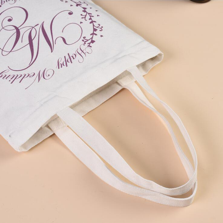 Customized logo printing Eco-friendly Reusable Cotton Hand Bags