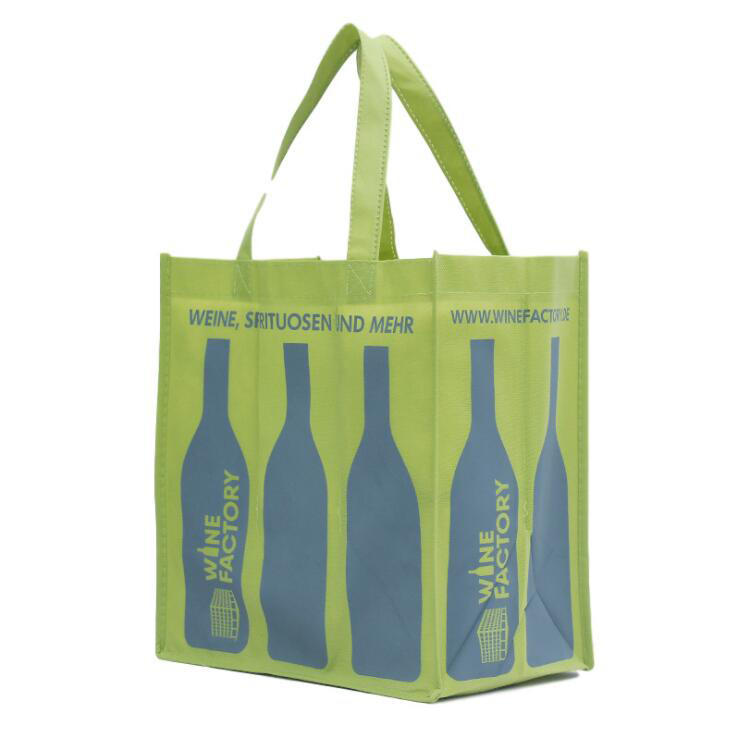 Custom Made Printed Logo Reusable Non Woven Wine Bag