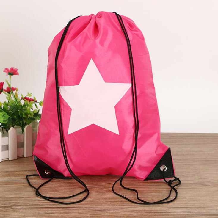 Wholesale custom logo sports backpack 210D polyester drawstring bag