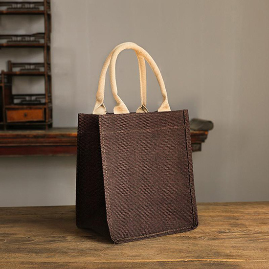 Hot sale Promotional Luxury Custom Jute Hessian Carry Tote Bag with Logo
