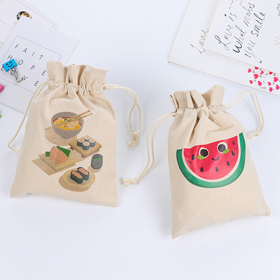 Wholesale cotton fabric drawstring gift string recycled dust bag