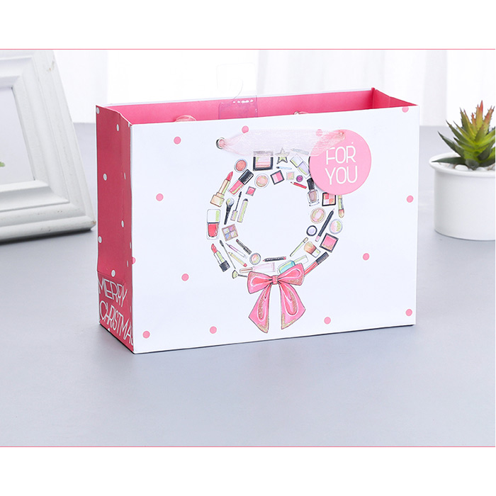 Cosmetic lipstick cute pink paper bag ins nice gift mini cosmetics gift handbag