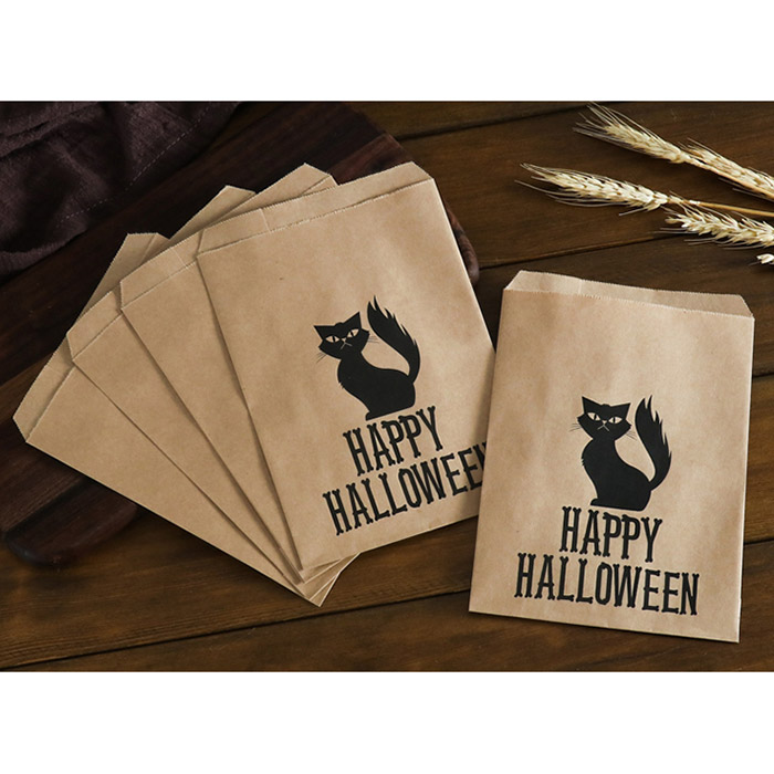80 gsm Food grade cat pattern snack bag envelope kraft gift paper bag