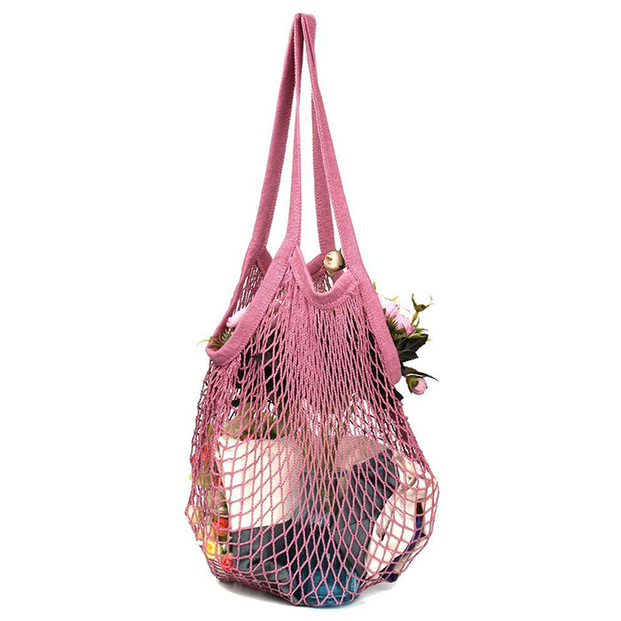 customized reusable fruit mesh net bag cotton 100% cotton vegetable mesh tote bags