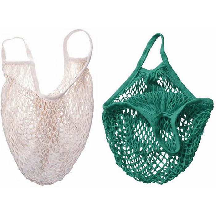 Cotton produce bags drawstring grocery shopping fruit vegetable washable cotton mesh bag