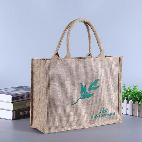 Promotional Eco friendly Reusable Natural Jute Tote Bags