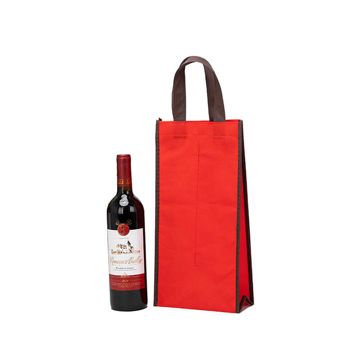 Eco Friendly Non Woven Single Wine Bottle Bag For Gift Packing