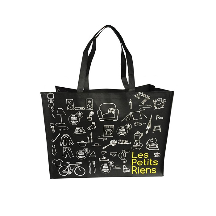 Promosi ng Custom na Pag-print ng Logo Eco Non Woven Shopping Reusable Bags
