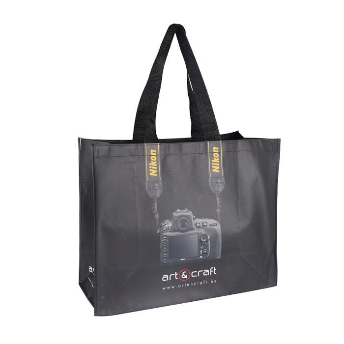 Kundenspezifische X-große wiederverwendbare wasserdichte Hochleistungs-Einkaufstaschen aus laminiertem PP-Vlies für Lebensmittel in Schwarz, Schwarz, Rot, Blau und Blau