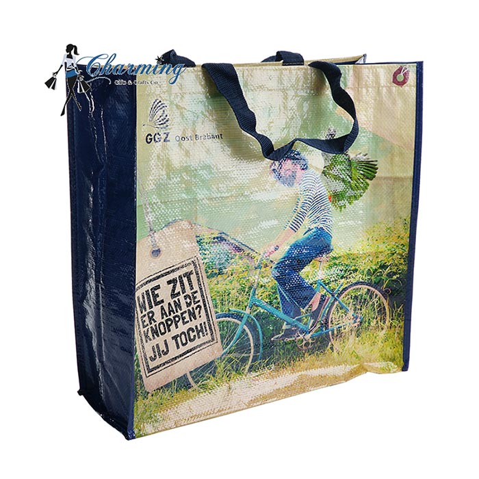 Евтина промоционална екологична ламинирана PP тъкана торба