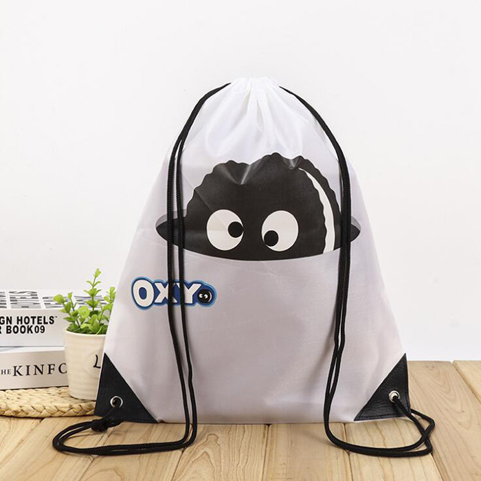 Bag-ong Custom Logo Sports Backpack 210D Drawstring Polyester Bag