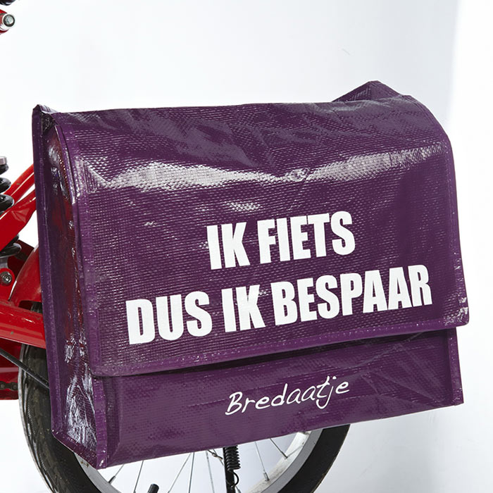 Ламинированная полипропиленовая тканая переносная сумка для велосипеда с цветочным рисунком на двойном велосипеде