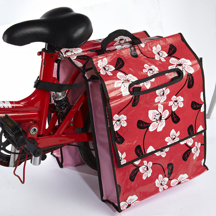Горячая продажа велосипедная двойная задняя сумка для перевозки грузов сумка нетканая велосипедная сумка
