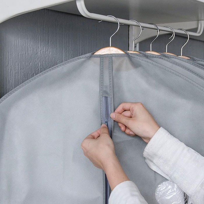 Kleidertasche mit Reißverschluss Aufbewahrung Sichtbare Tasche Klare Fenster-Schutzhülle Kleidersack