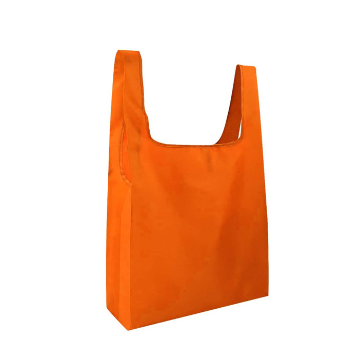 Customized Cheap RPET Polyester Reusable Folding Shopping Bag
