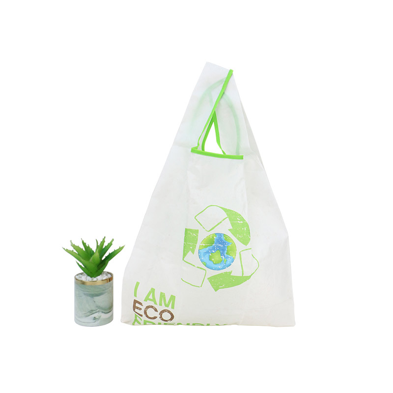 Екологично чиста RPET полиестерна сгъваема пазарска чанта