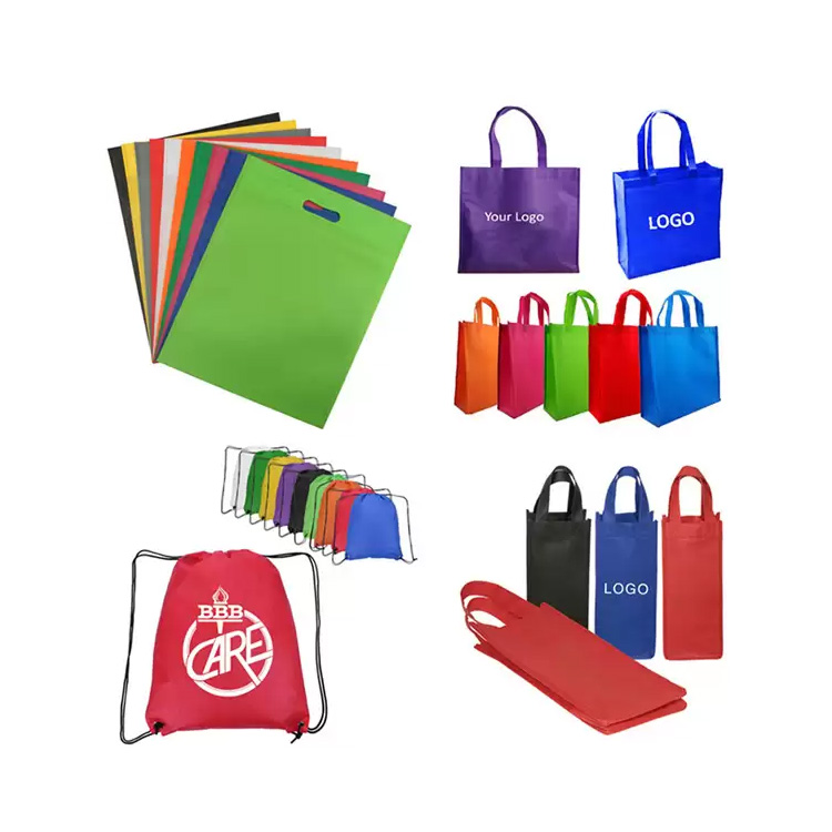 Promotional Portable Non-Woven Bags Reusable Eco Friendly D Cut Non-Woven Bags, Cheap Carry D Cut Non-Woven Bags