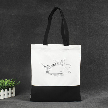 Promotional Custom Logo Printed Organic canvas tote bag white Calico Cotton Bag eco Canvas Bag