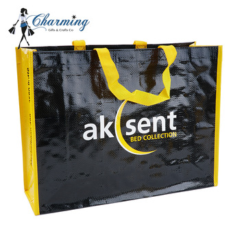 Advertising promotional heavy duty eco friendly pp woven shopping tote bag
