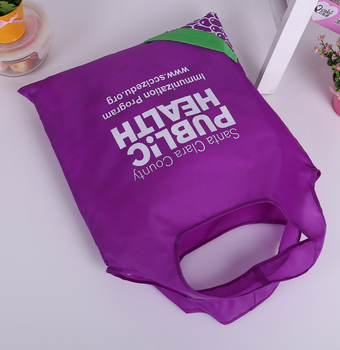 Factory promotional custom logo print eco friendly tote polyester bag