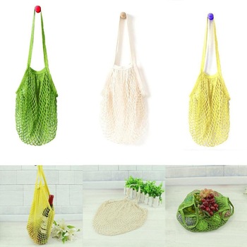 Factory direct handle shoulder bag cotton rope net shopping mesh bag
