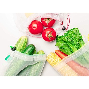 Reusable Mesh Produce Bags for Grocery and Food Storage