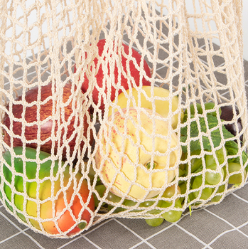 Hot sale Cotton reusable grocery shopping fruit cotton mesh bag
