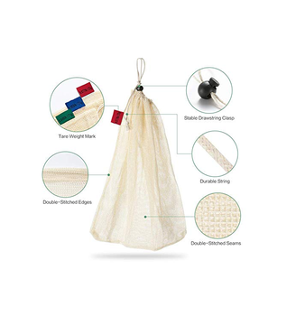 Reusable Produce Bags Mesh Produce Bags Organic Cotton Vegetable Net Bags