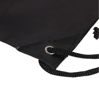 Low price selling black customized eco friendly reflective polyester tiny drawstring bag