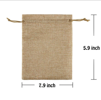 New Design Fibre Jute Gift Bag  Drawstring shipping bag
