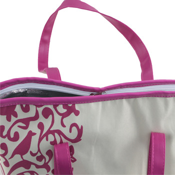 Canvas tote bag with Cooler Design Freezable custom insulated cooler lunch handbag