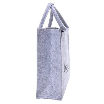 Custom Made Silk Screen Printing Felt Zipper bag