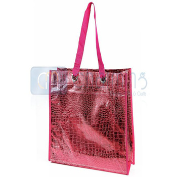 Customized reusable croco non woven bag recyclable shopping bag croco handbag para sa mga babaye