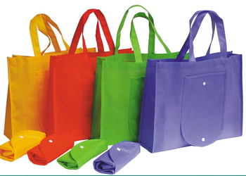 Non woven tote foldable gamay nga pocket bag Folding shopping bag